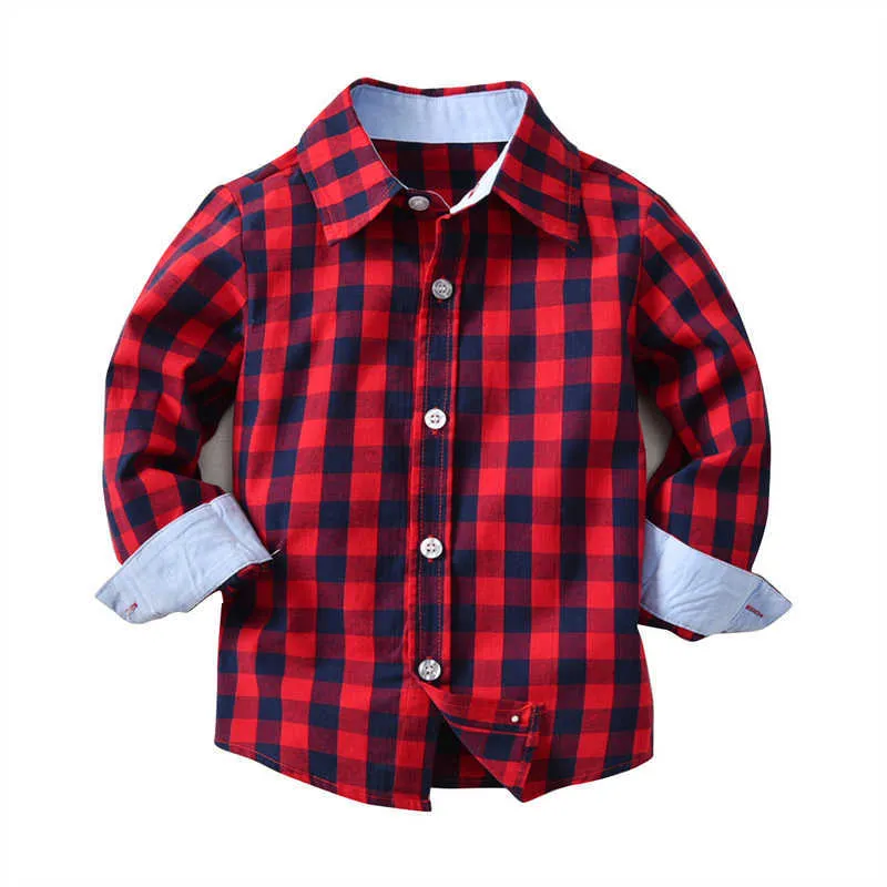 2 Pieces Set Baby Kid Boys Dressy Checked Shirts And Suits Trousers Wholesale 211109407