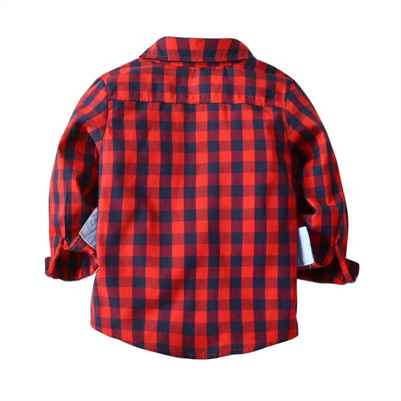 2 Pieces Set Baby Kid Boys Dressy Checked Shirts And Suits Trousers Wholesale 211109407