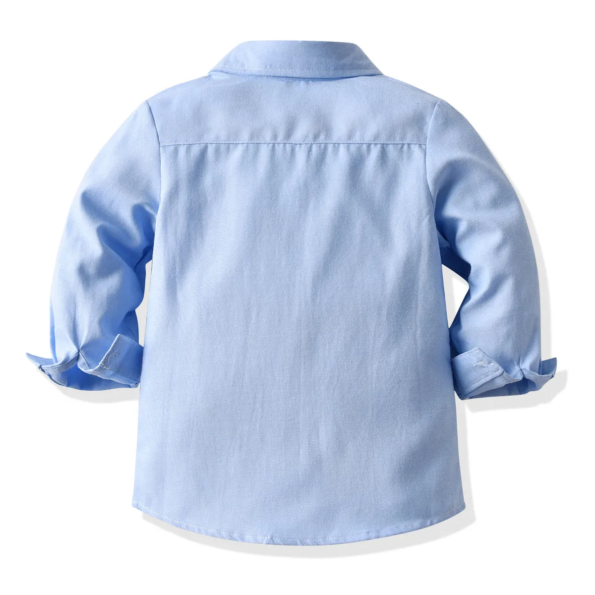 2 Pieces Set Baby Kid Boys Dressy Solid Color Bow Shirts And Trousers Suits Wholesale 220531630