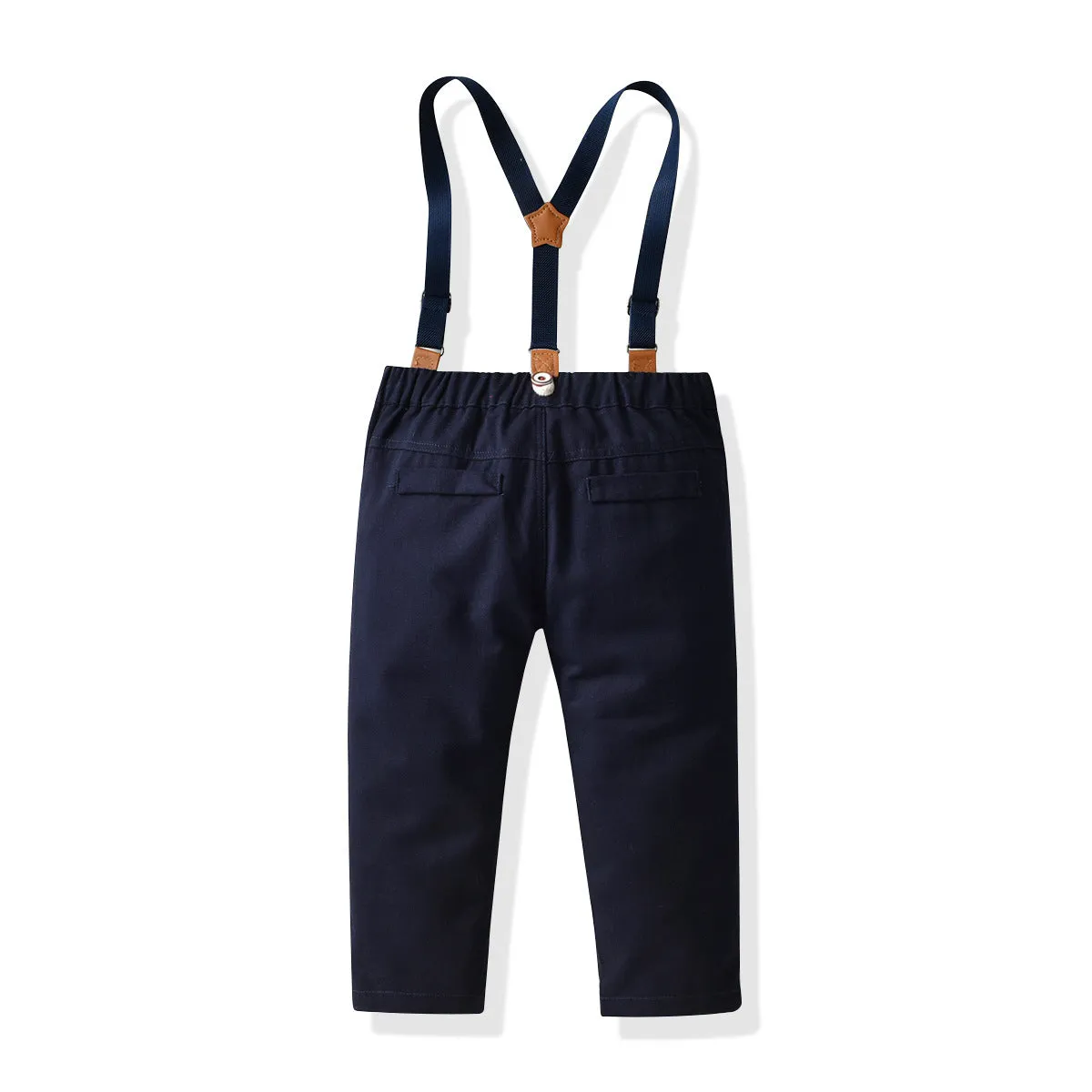 2 Pieces Set Baby Kid Boys Dressy Solid Color Bow Shirts And Trousers Suits Wholesale 220531630