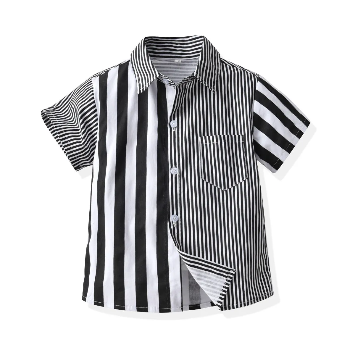 2 Pieces Set Baby Kid Boys Dressy Striped Bow Shirts And Solid Color Rompers Suits Wholesale 220531215