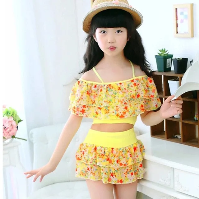3-15 Years Children Swimwear Bikini Set
