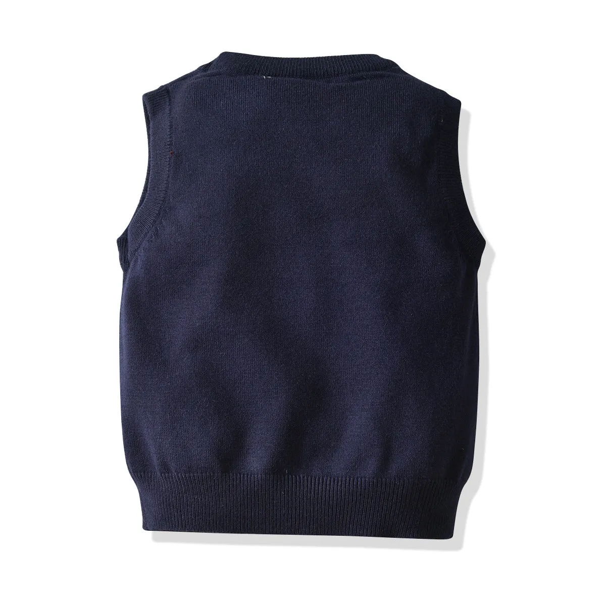 3 Pieces Set Baby Kid Boys Birthday Party Checked Shirts Expression Vests Waistcoats And Solid Color Jeans Wholesale 211109308