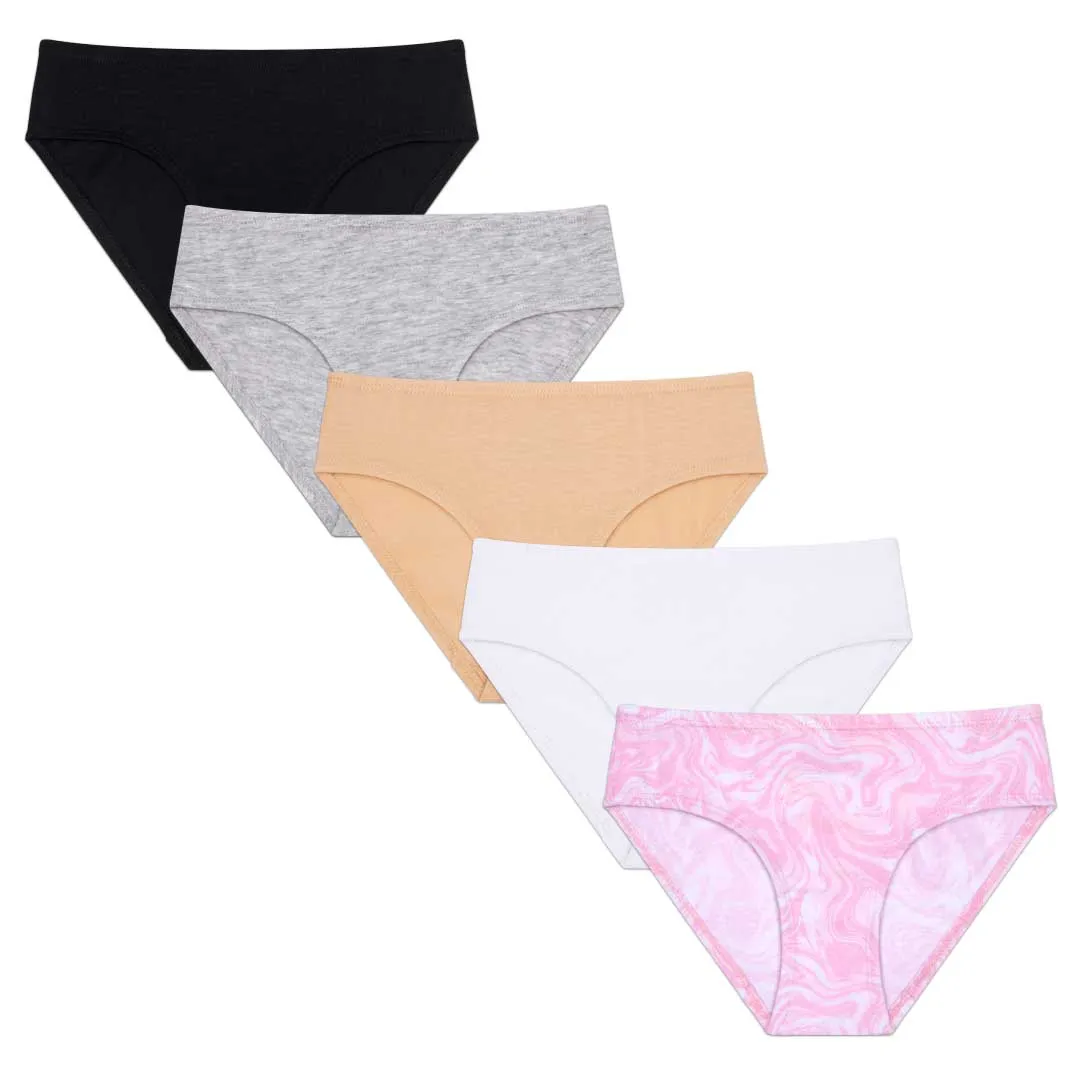 5 Pack Cotton Spandex Bikini Underwear