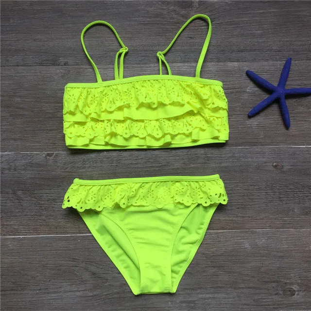 7-16 Years Children Swimwear Bikini Set
