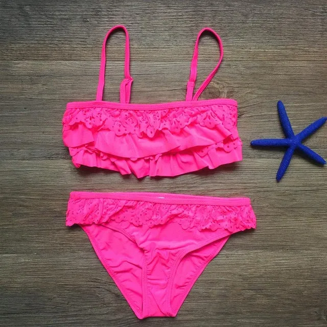 7-16 Years Children Swimwear Bikini Set