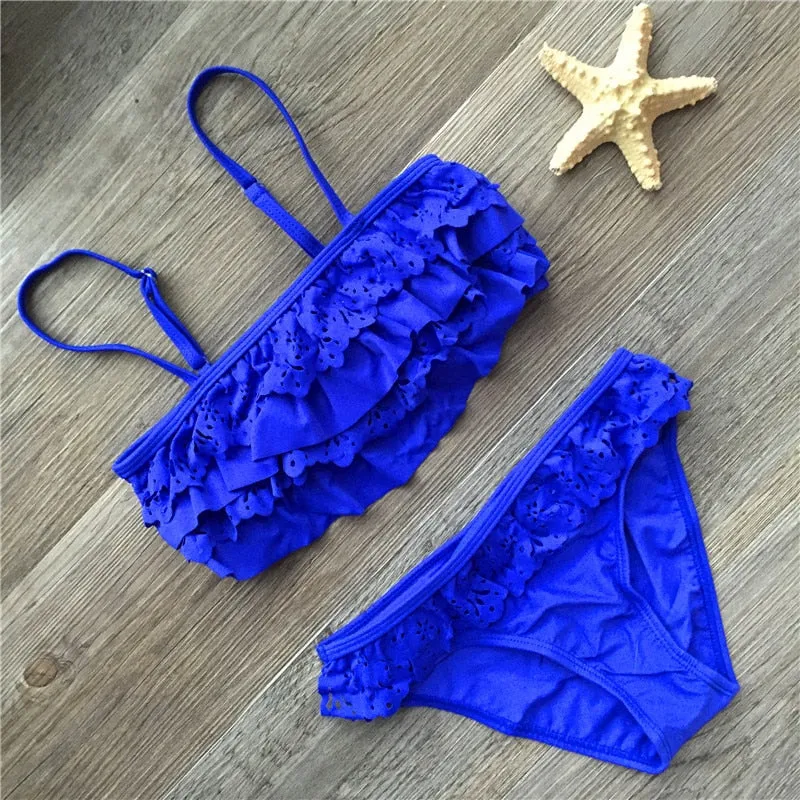 7-16 Years Children Swimwear Bikini Set