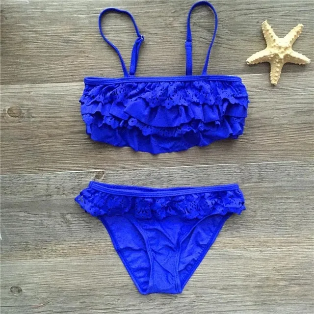 7-16 Years Children Swimwear Bikini Set
