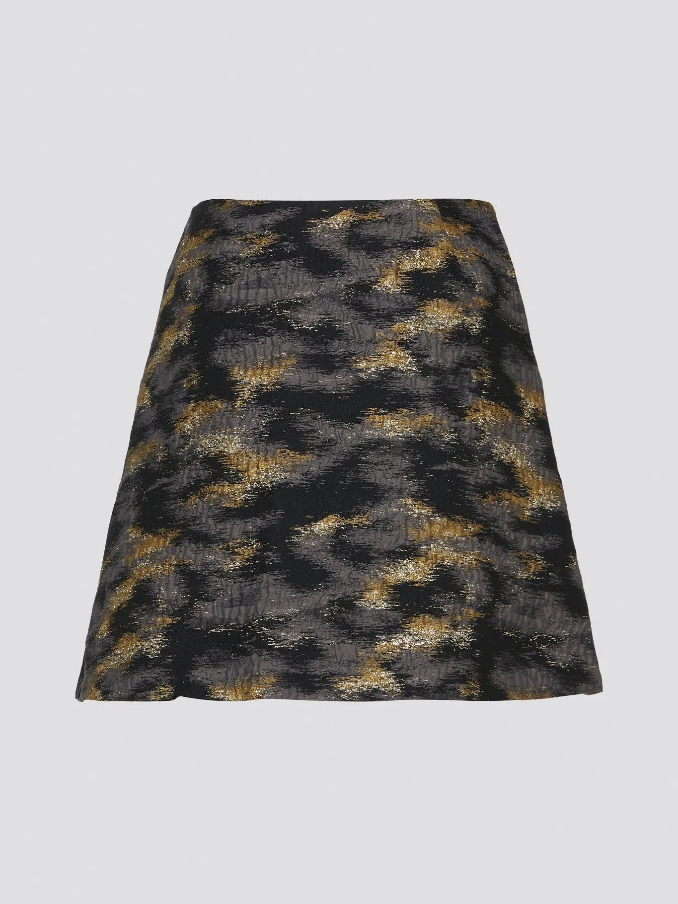 Abstract Print Zip Up Mini Skirt