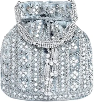 Aheli Potli Purses Gift for Women Handmade Evening Handbag Stylish Bridal Fashion Wristlet Bag