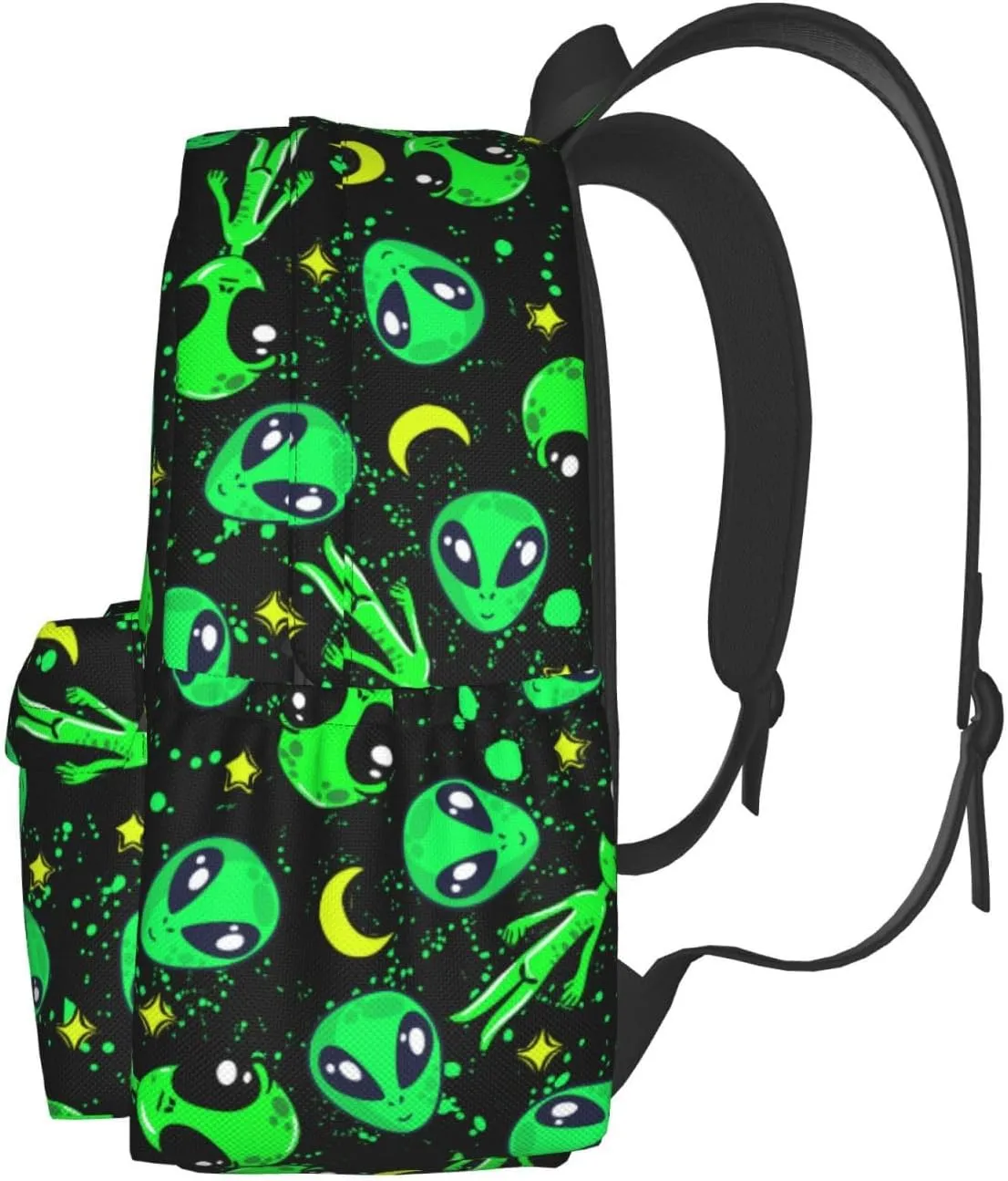 Aliens Moon Stylish Backpack With Adjustable Padded Shoulder Straps Daypacks For College Travel