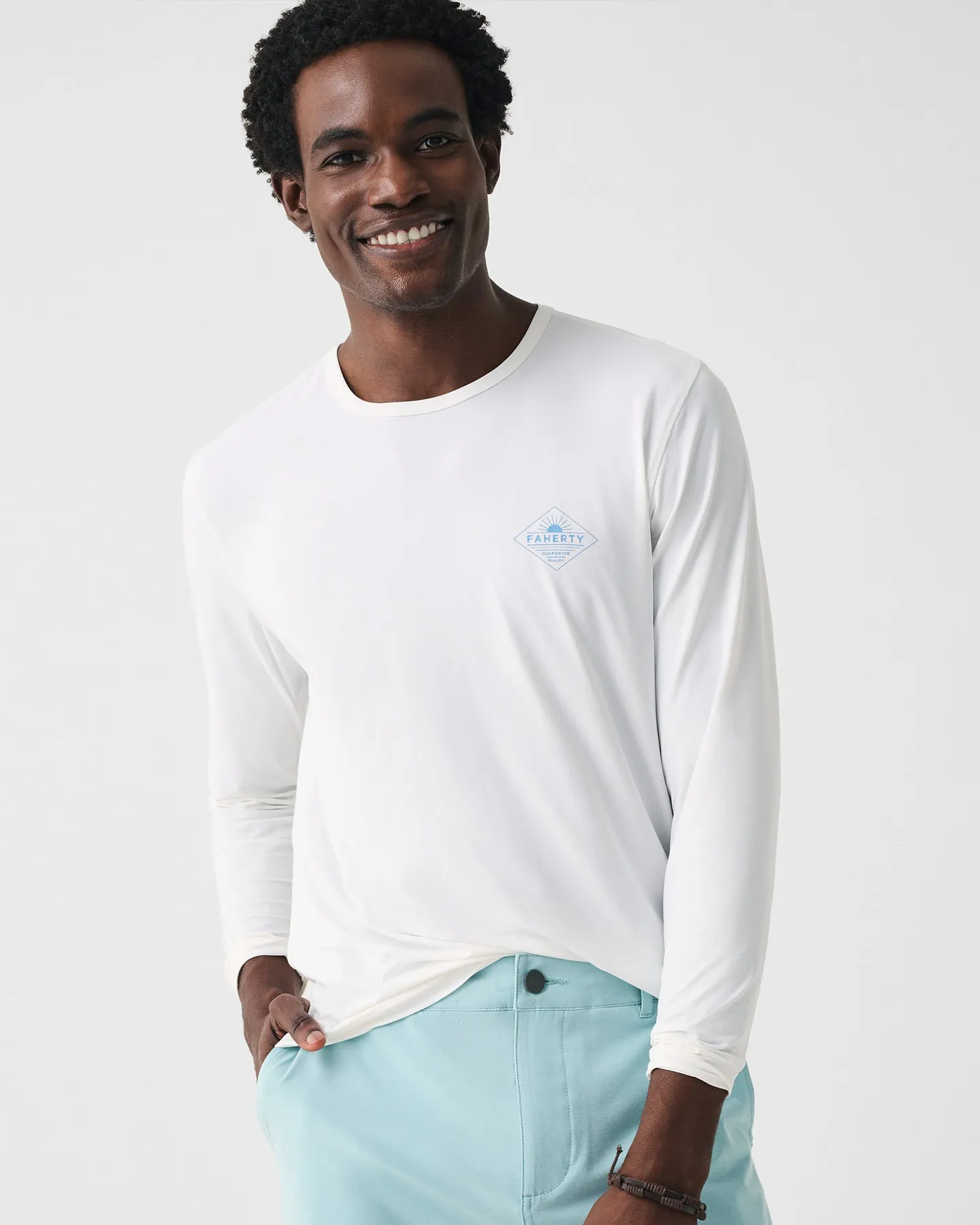 ALL DAY PERFORMANCE UPF CREW - WHITE
