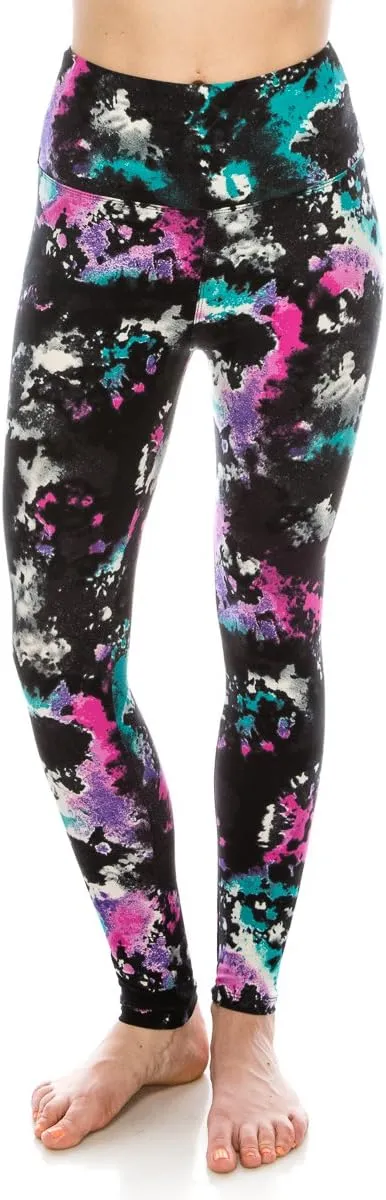 ALWAYS Women's Print Pattern Leggings - Premium Soft Stretch Peach Skin Yoga Pants