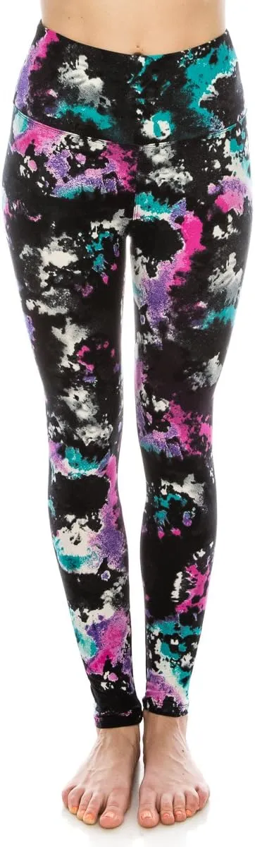 ALWAYS Women's Print Pattern Leggings - Premium Soft Stretch Peach Skin Yoga Pants