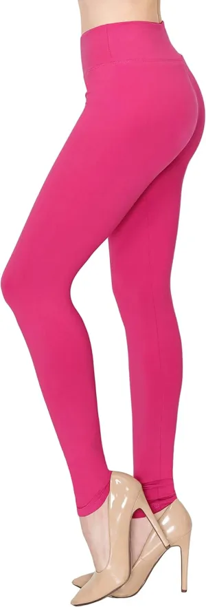 ALWAYS Women's Print Pattern Leggings - Premium Soft Stretch Peach Skin Yoga Pants
