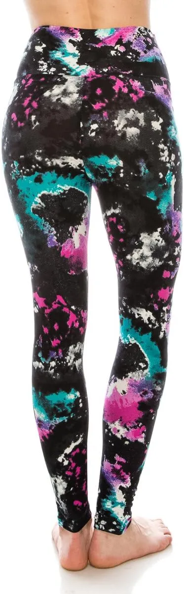 ALWAYS Women's Print Pattern Leggings - Premium Soft Stretch Peach Skin Yoga Pants