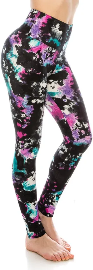 ALWAYS Women's Print Pattern Leggings - Premium Soft Stretch Peach Skin Yoga Pants