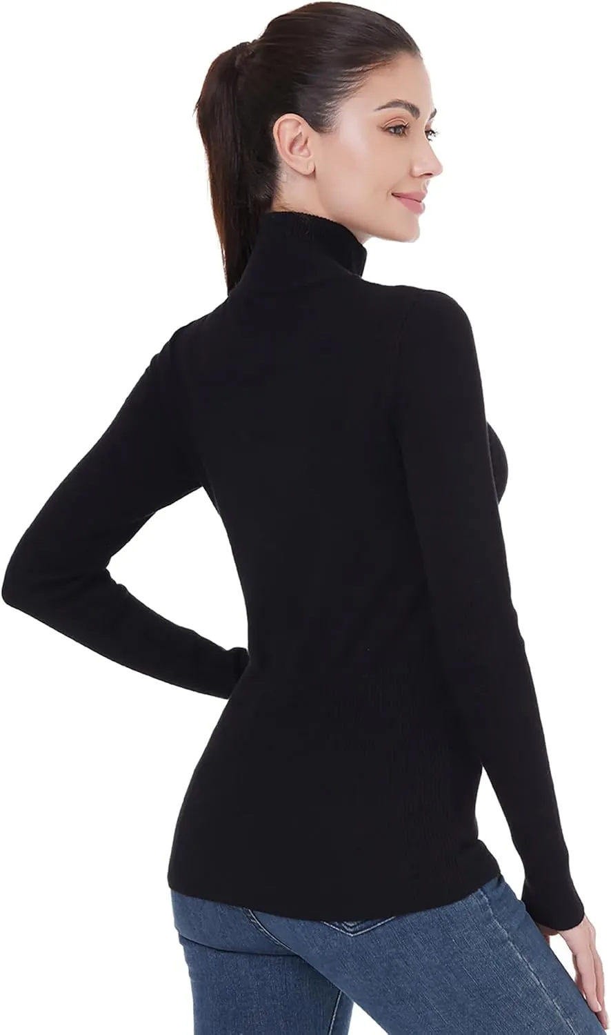 AmlieBoutik Women Stand Collar Zip up Knit Long Sleeve Cardigan Sweater Jackets