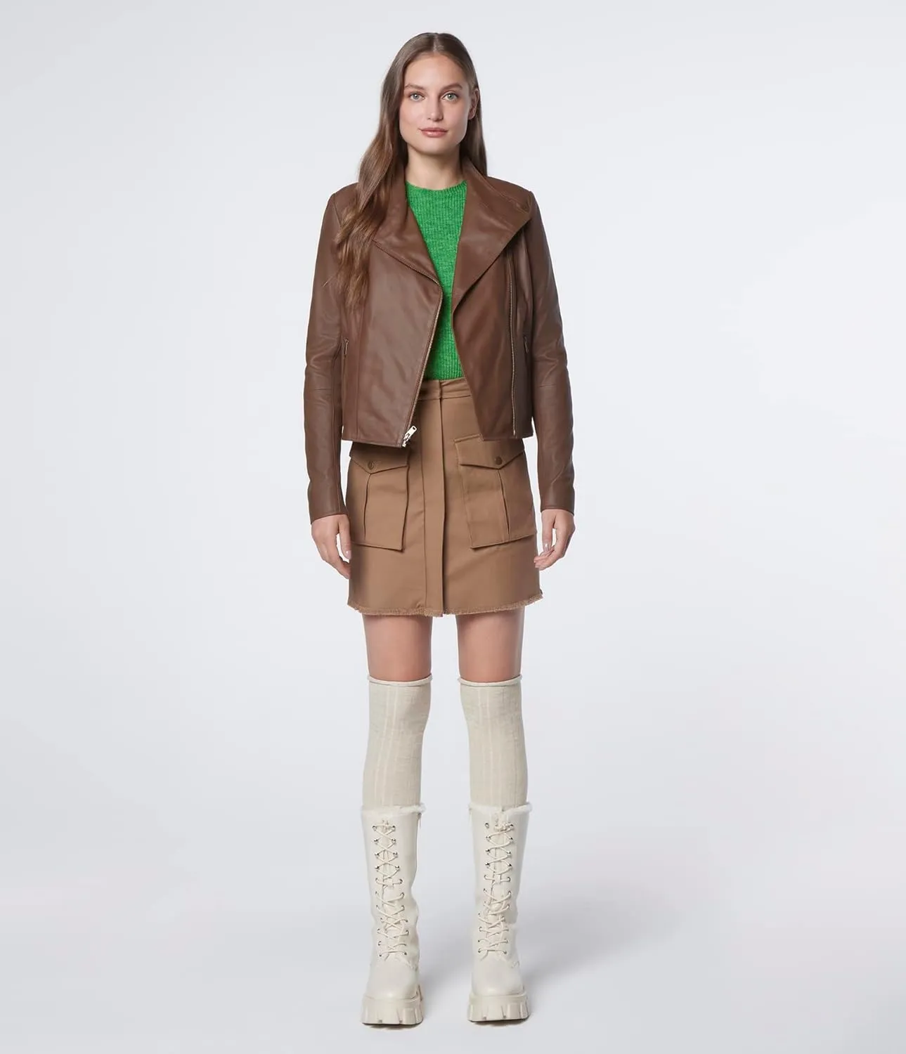 Andrew Marc Women's Asymmetrical Leather Jacket