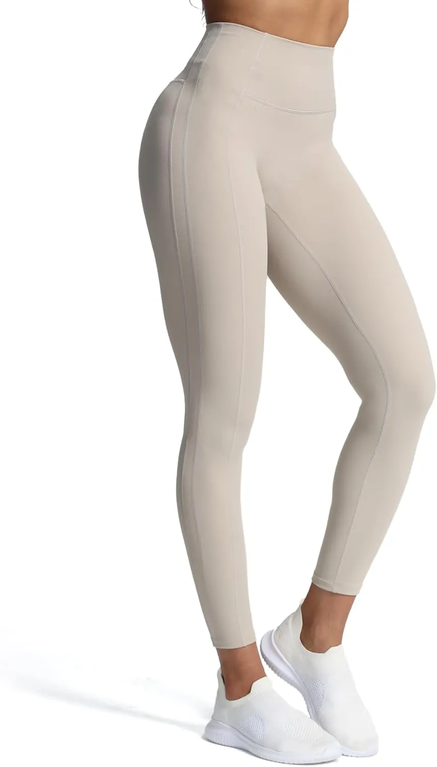 Aoxjox High Waisted Workout Leggings for Women GEO Compression Tummy Control Gym Buttery Soft Yoga Pants 27"