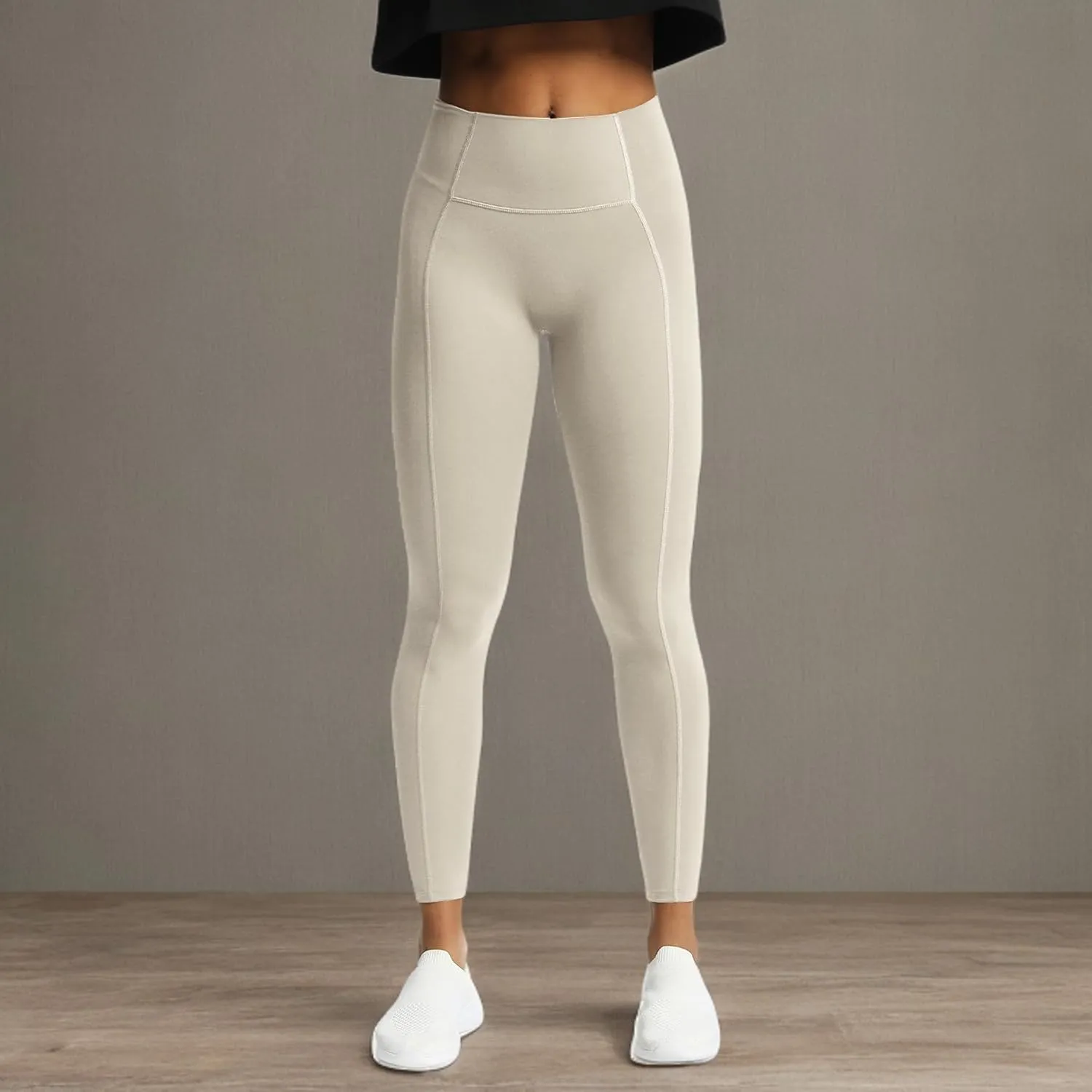 Aoxjox High Waisted Workout Leggings for Women GEO Compression Tummy Control Gym Buttery Soft Yoga Pants 27"