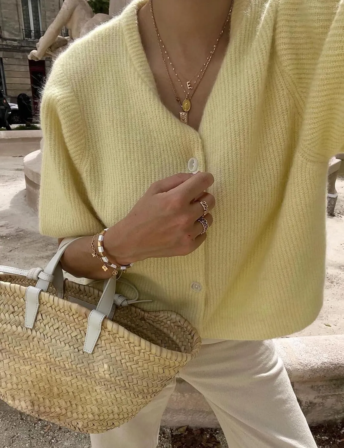 Arssm Women's Knitted Crop Cardigan Y2k Short Sleeve Button Down Cardigan Shirt Ribbed Knit Solid Color Lightweight Outwear
