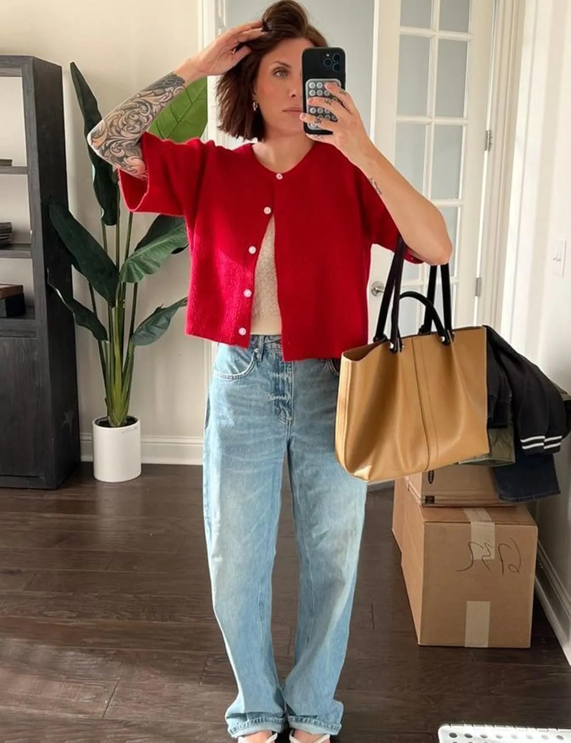 Arssm Women's Knitted Crop Cardigan Y2k Short Sleeve Button Down Cardigan Shirt Ribbed Knit Solid Color Lightweight Outwear