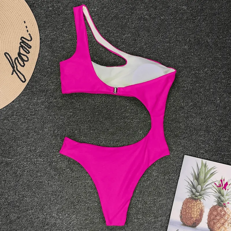 Asymmetric Bikinis For Women / Sexy One Piece Swimsuit / Stylish Female Monokini
