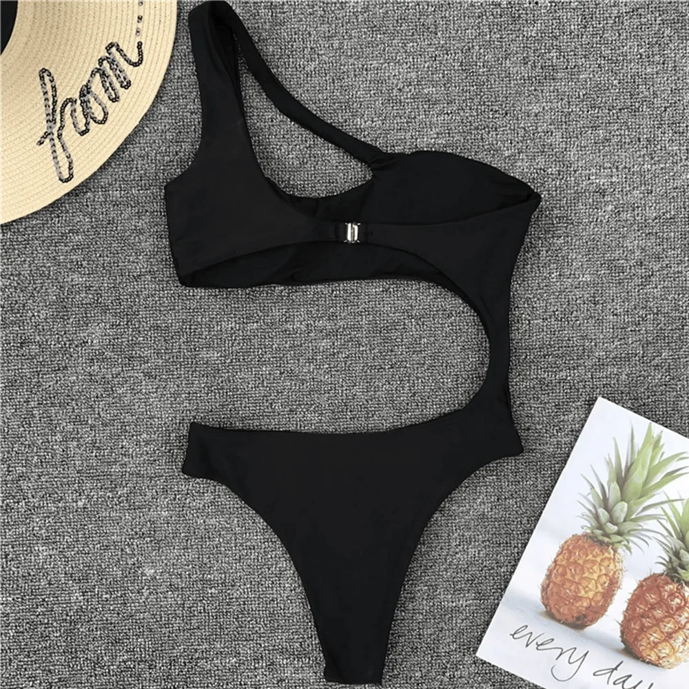 Asymmetric Bikinis For Women / Sexy One Piece Swimsuit / Stylish Female Monokini