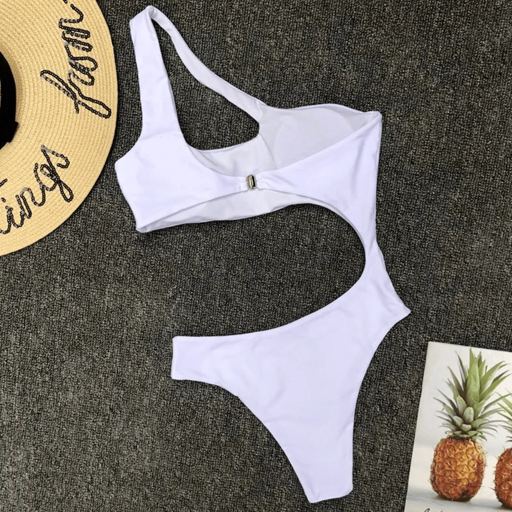 Asymmetric Bikinis For Women / Sexy One Piece Swimsuit / Stylish Female Monokini