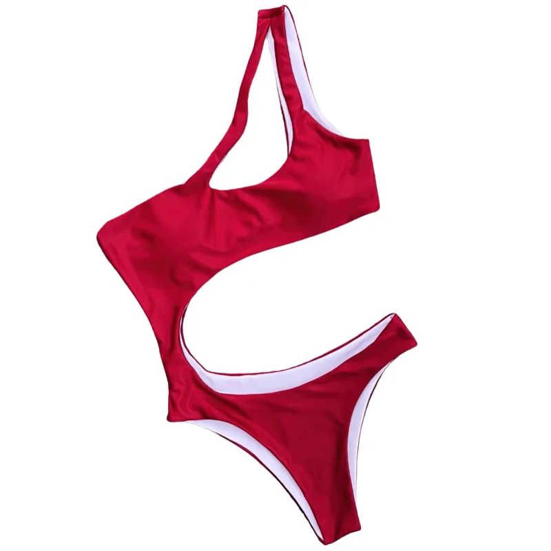 Asymmetric Bikinis For Women / Sexy One Piece Swimsuit / Stylish Female Monokini
