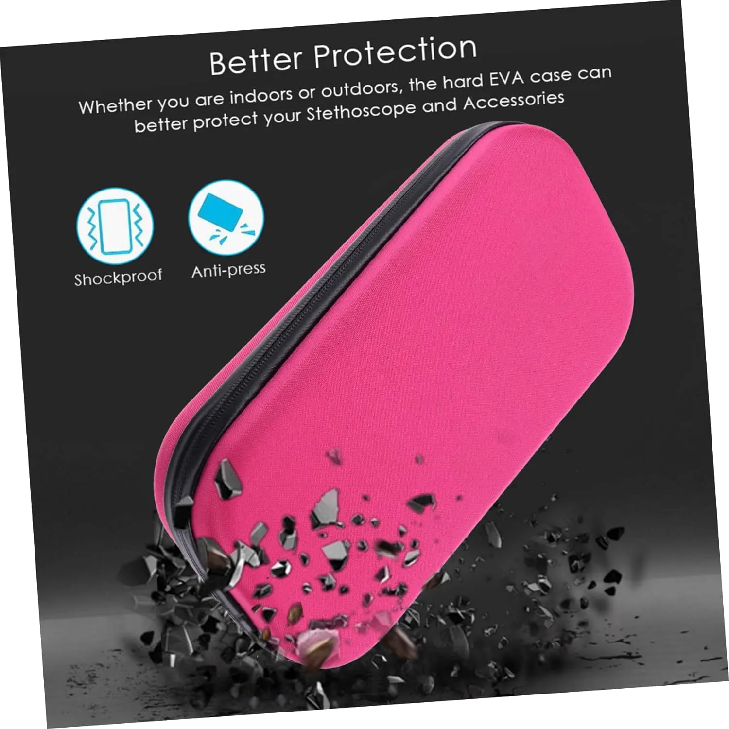 Auscultator Carrying Case Stylish Storage Bag for Doctors Stitching and Easy Closure