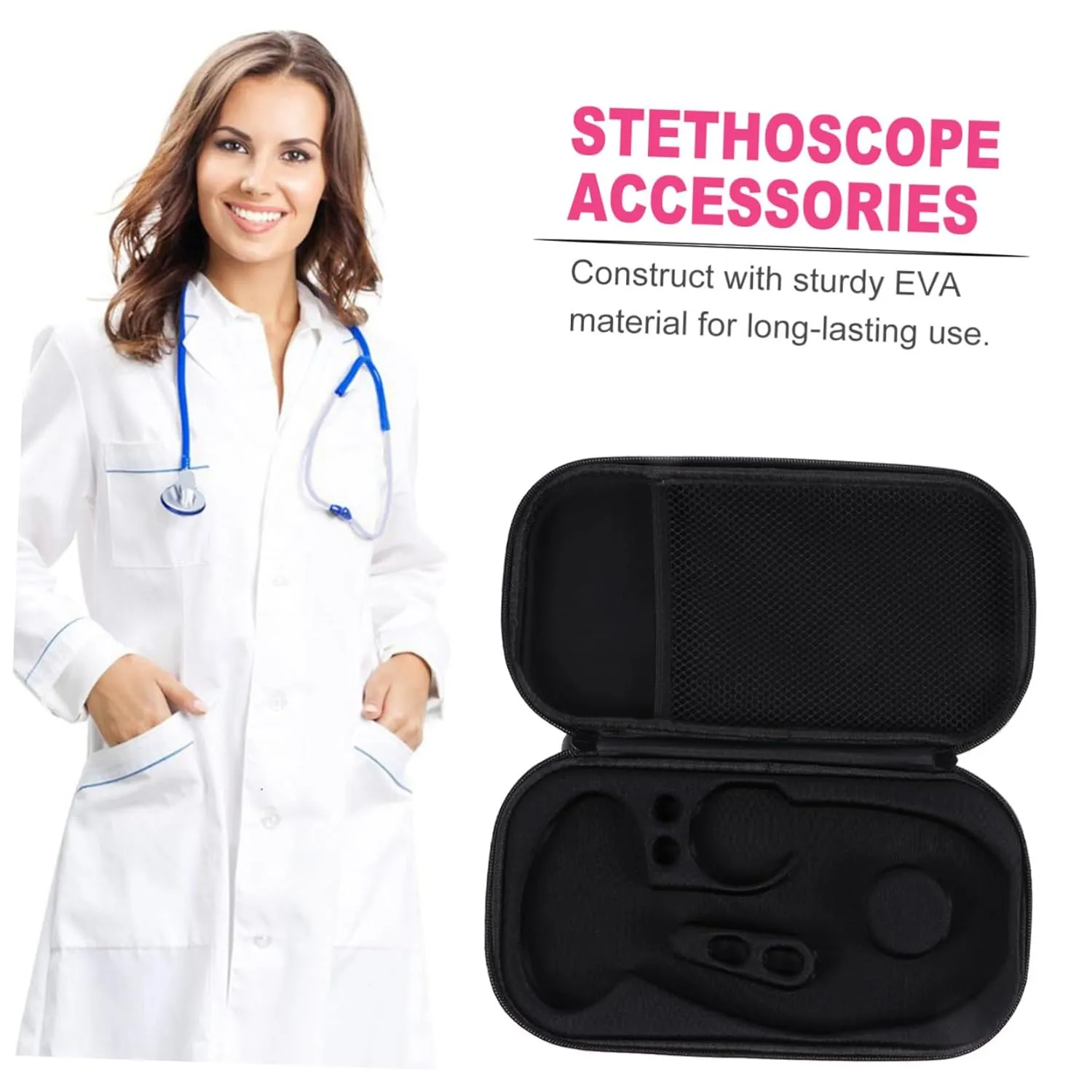 Auscultator Carrying Case Stylish Storage Bag for Doctors Stitching and Easy Closure