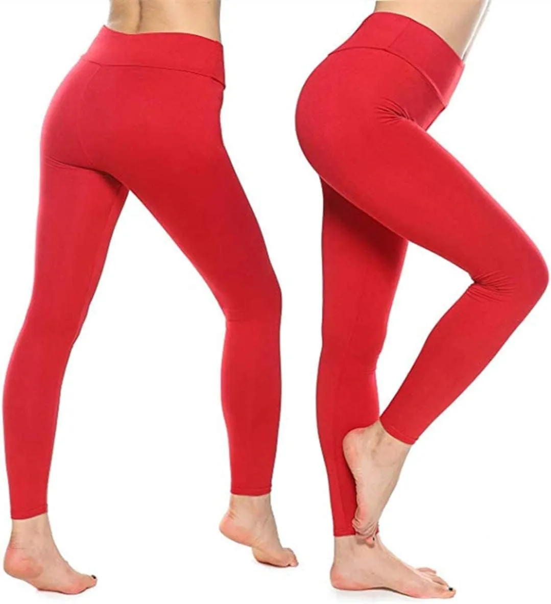 Baihetu High Waist Leggings with Inner Pocket Super Soft Yoga Pants for Women