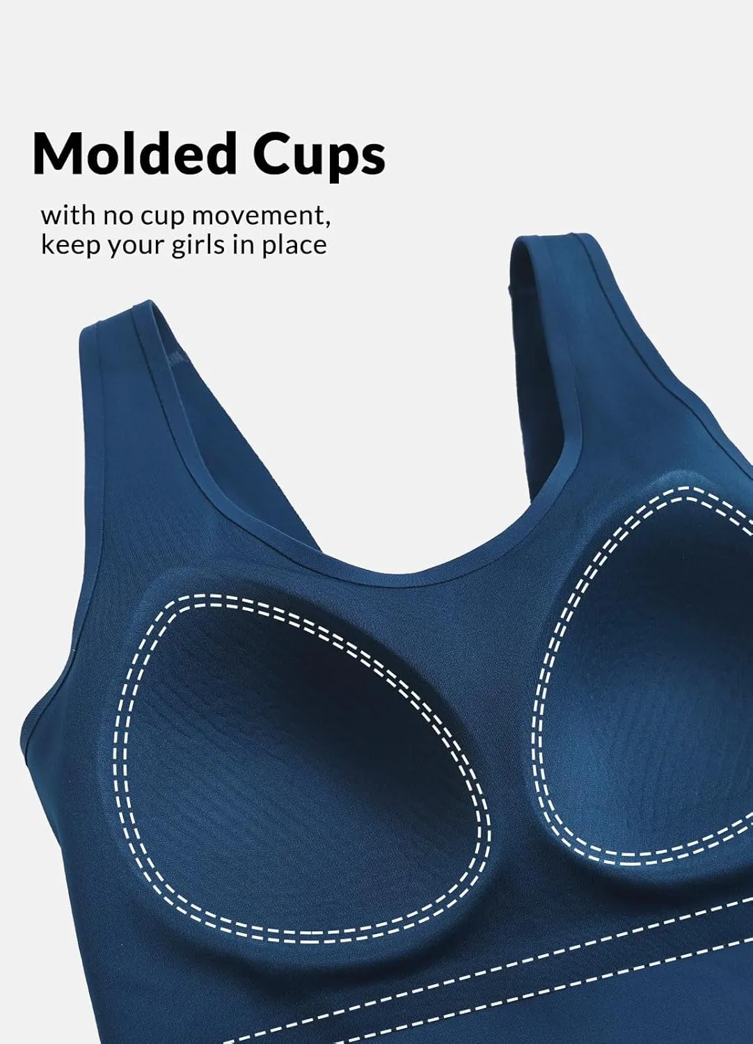 baleaf Freeleaf Women's Longline Sports Bra, Molded Cup Workout Tank Yoga Tops Built in Bra Athletic Camisole