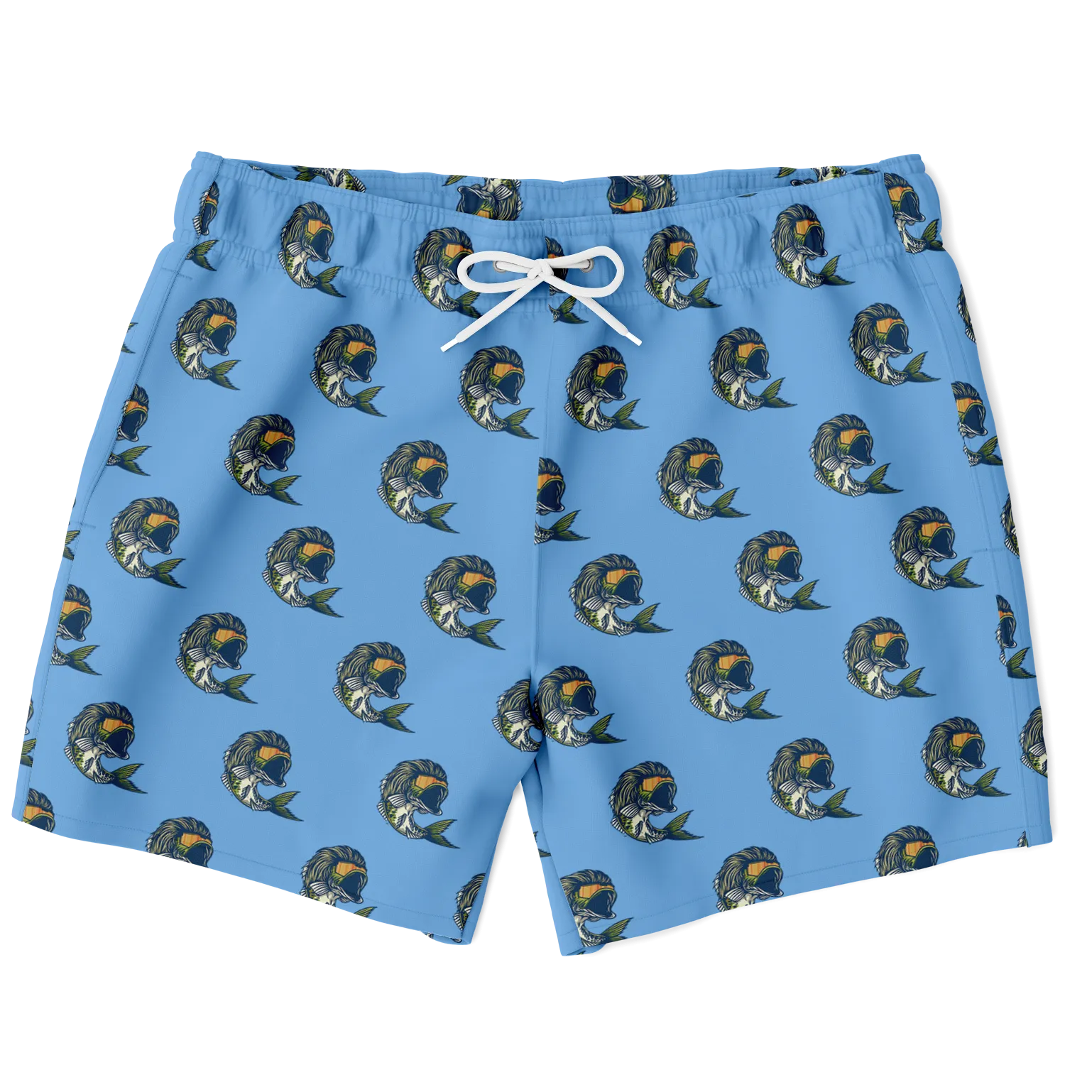 Bass Mullet Men's Swim Trunks - Blue