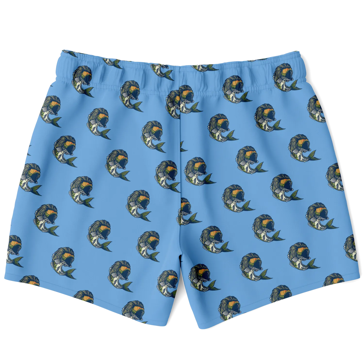 Bass Mullet Men's Swim Trunks - Blue