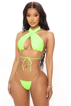 Beachy Heat Chain Multi Way 2 Piece Bikini - Lime