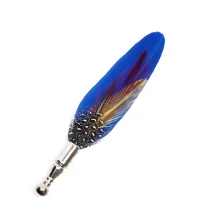 Blue Feather Lapel Pin