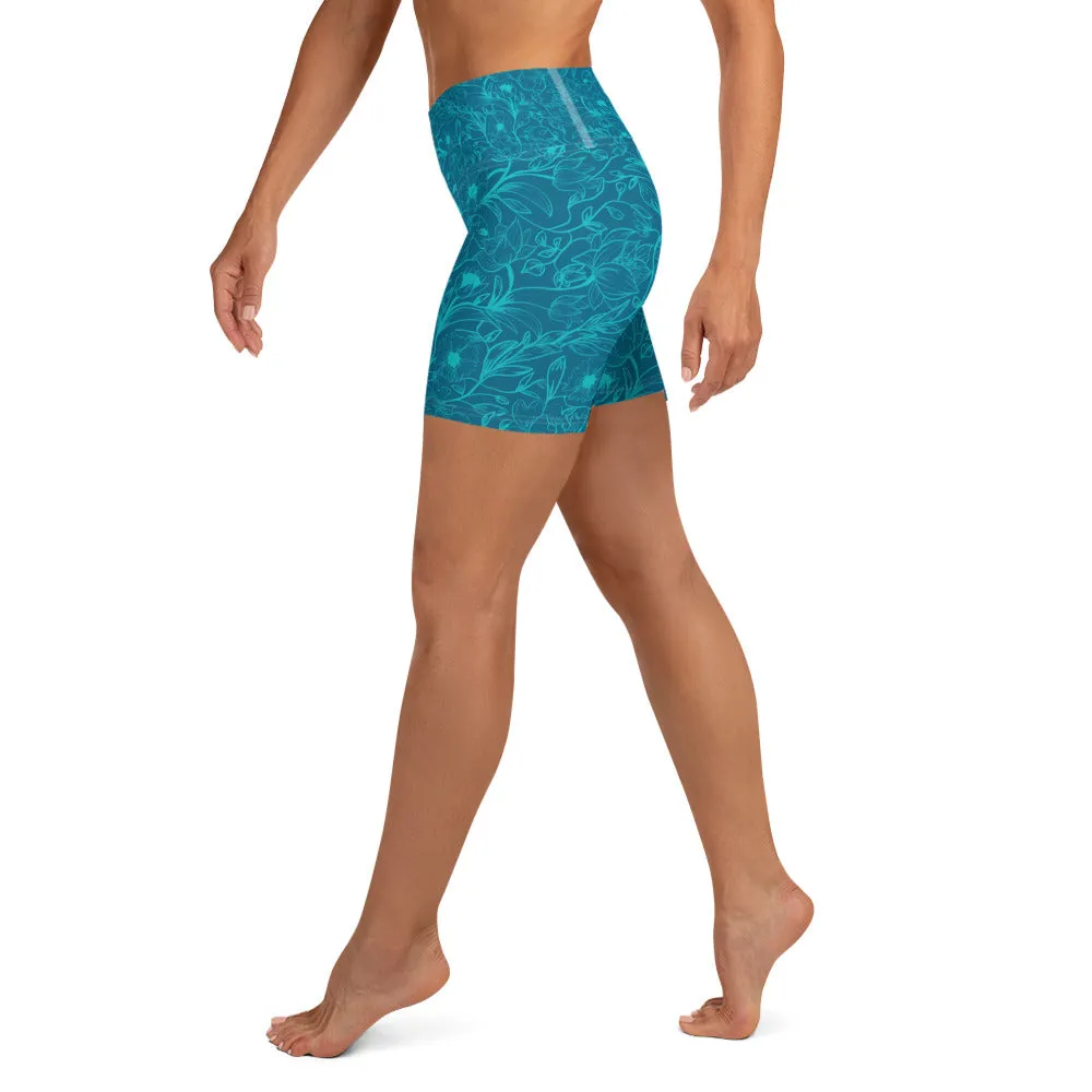 Blue Yoga Shorts. Miami collection
