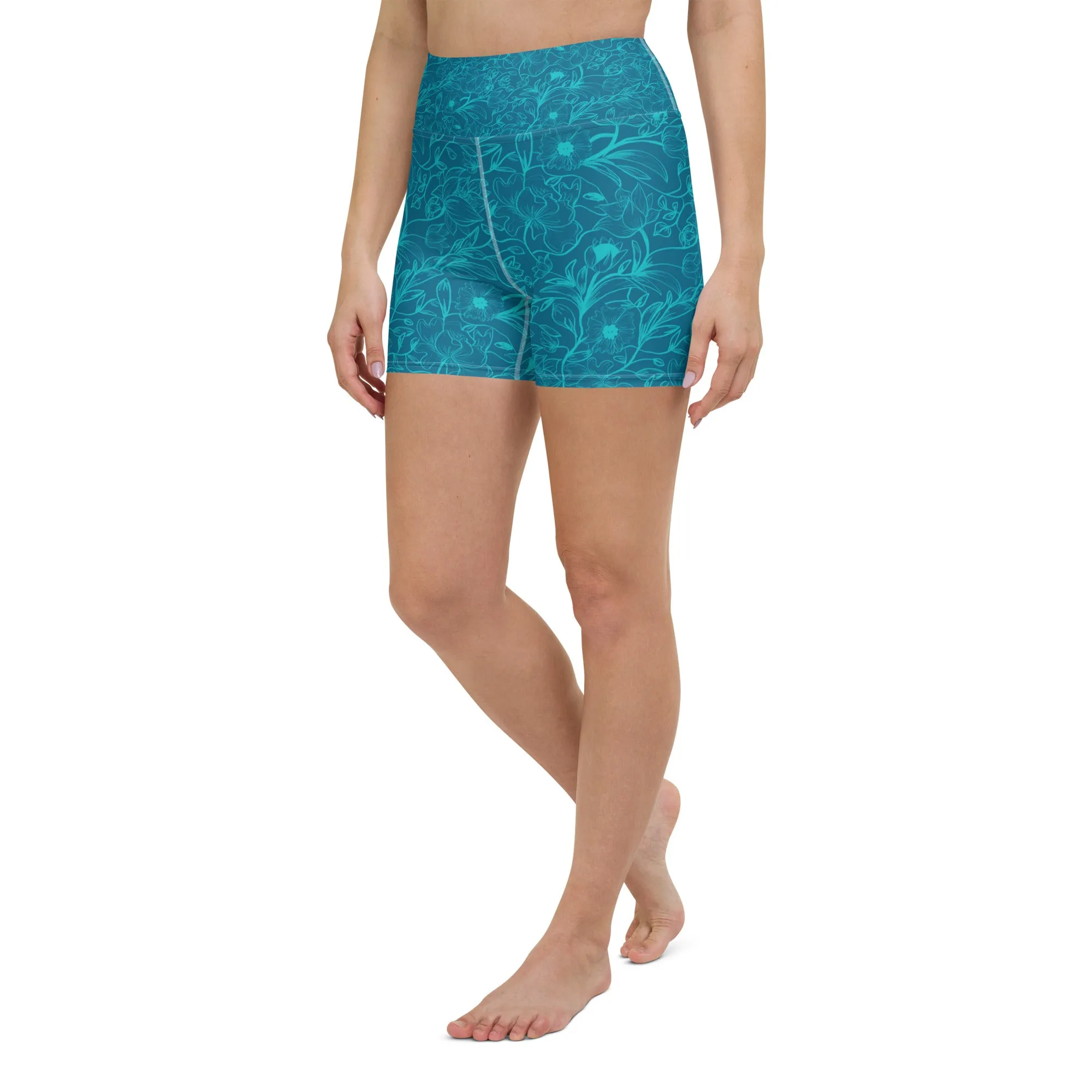 Blue Yoga Shorts. Miami collection
