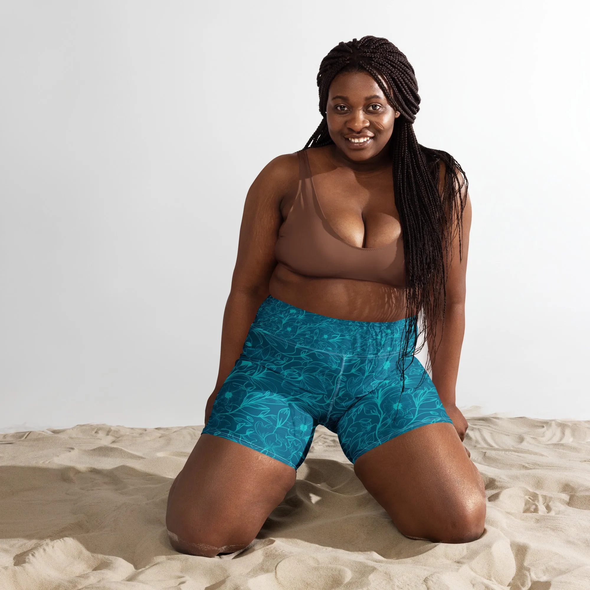 Blue Yoga Shorts. Miami collection