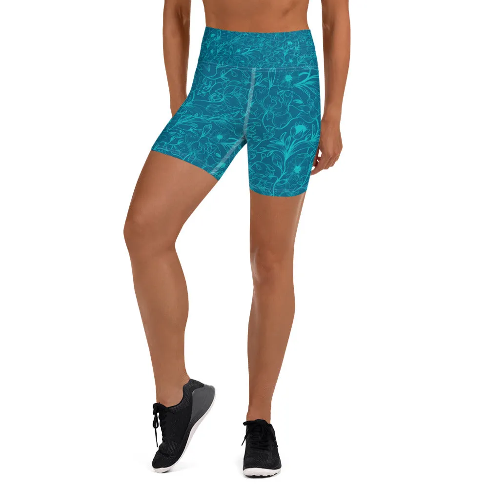 Blue Yoga Shorts. Miami collection