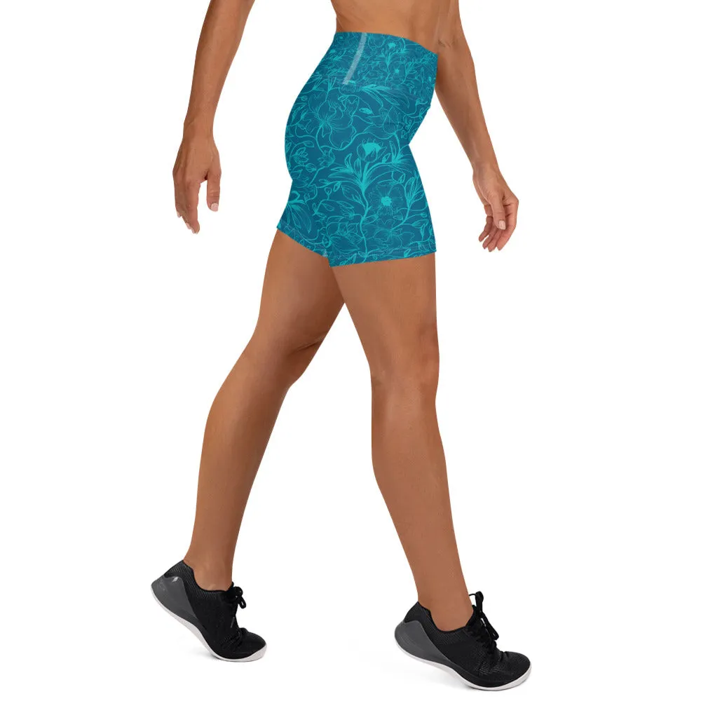 Blue Yoga Shorts. Miami collection