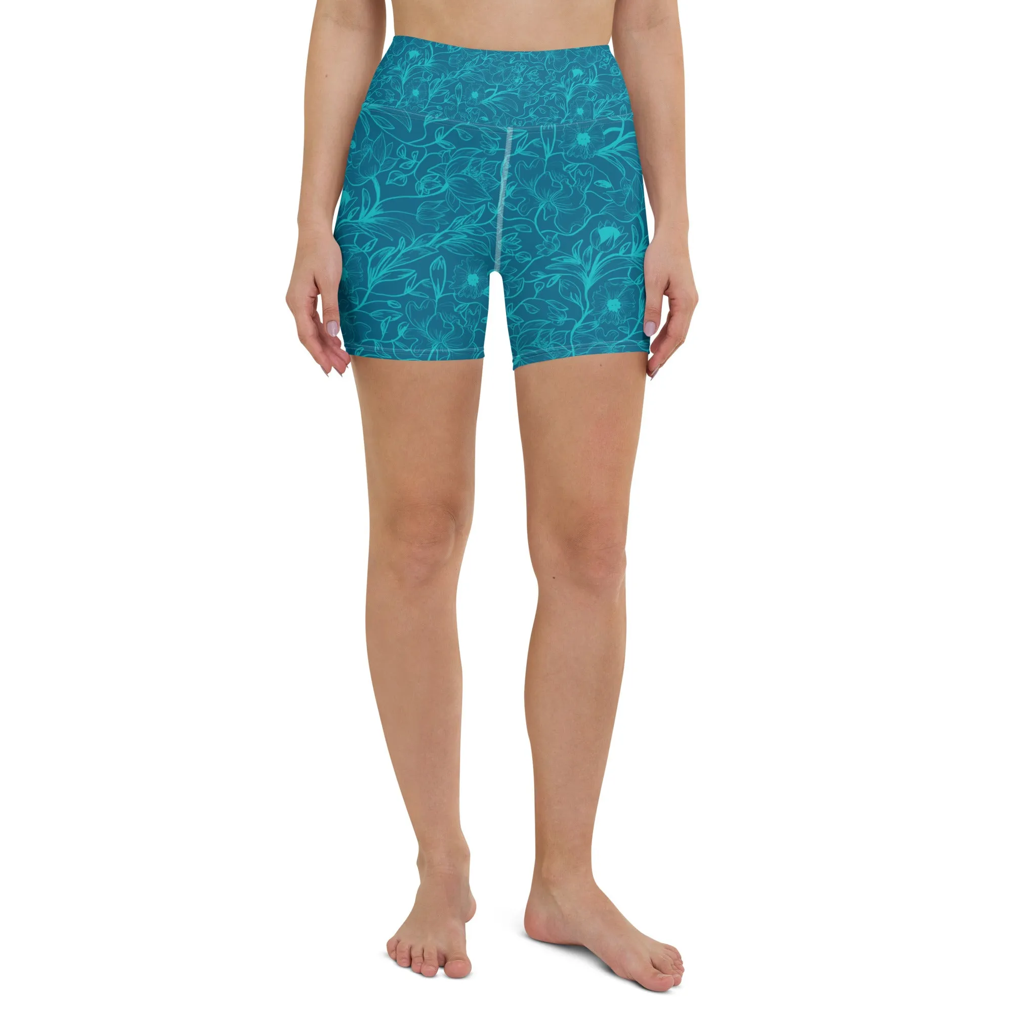 Blue Yoga Shorts. Miami collection