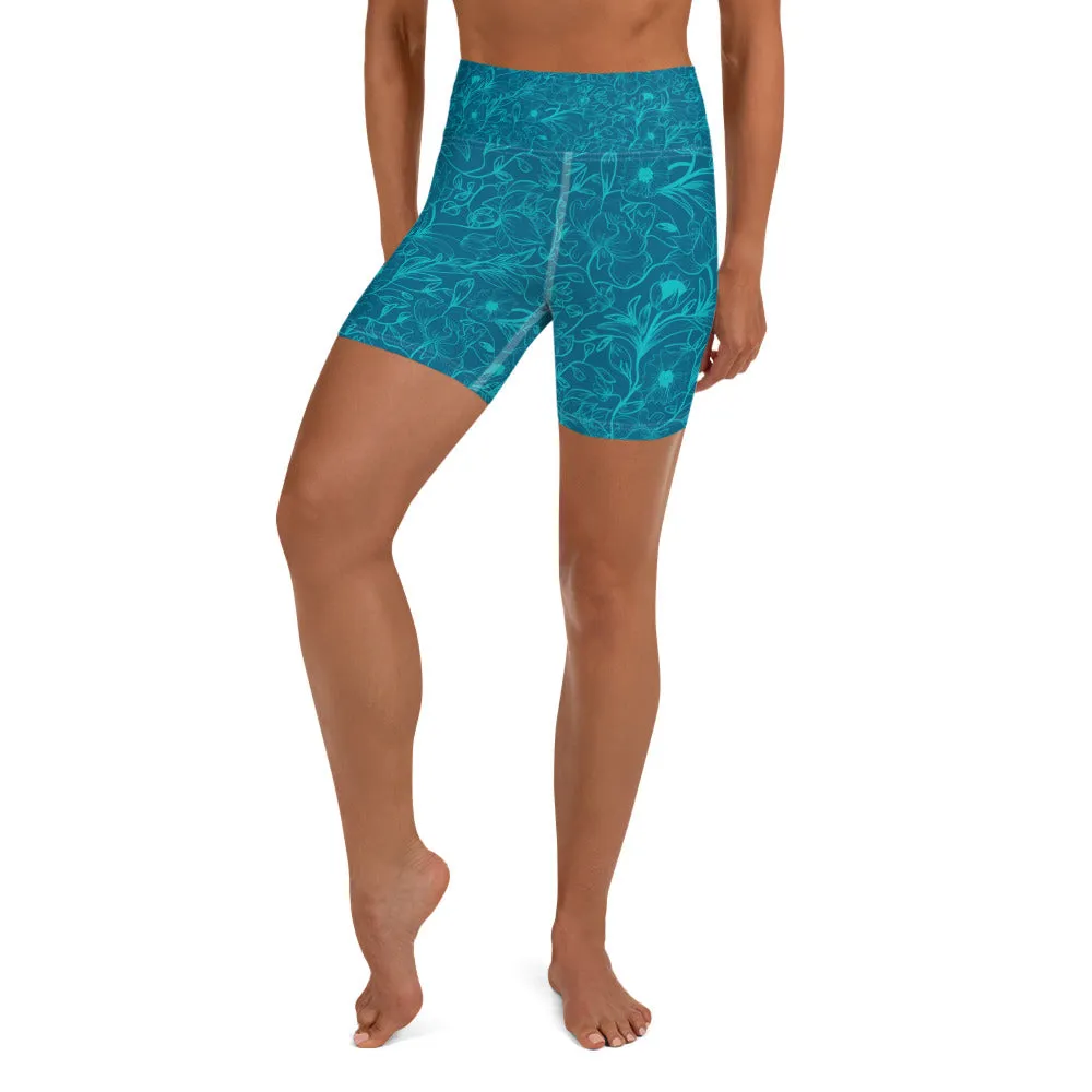 Blue Yoga Shorts. Miami collection
