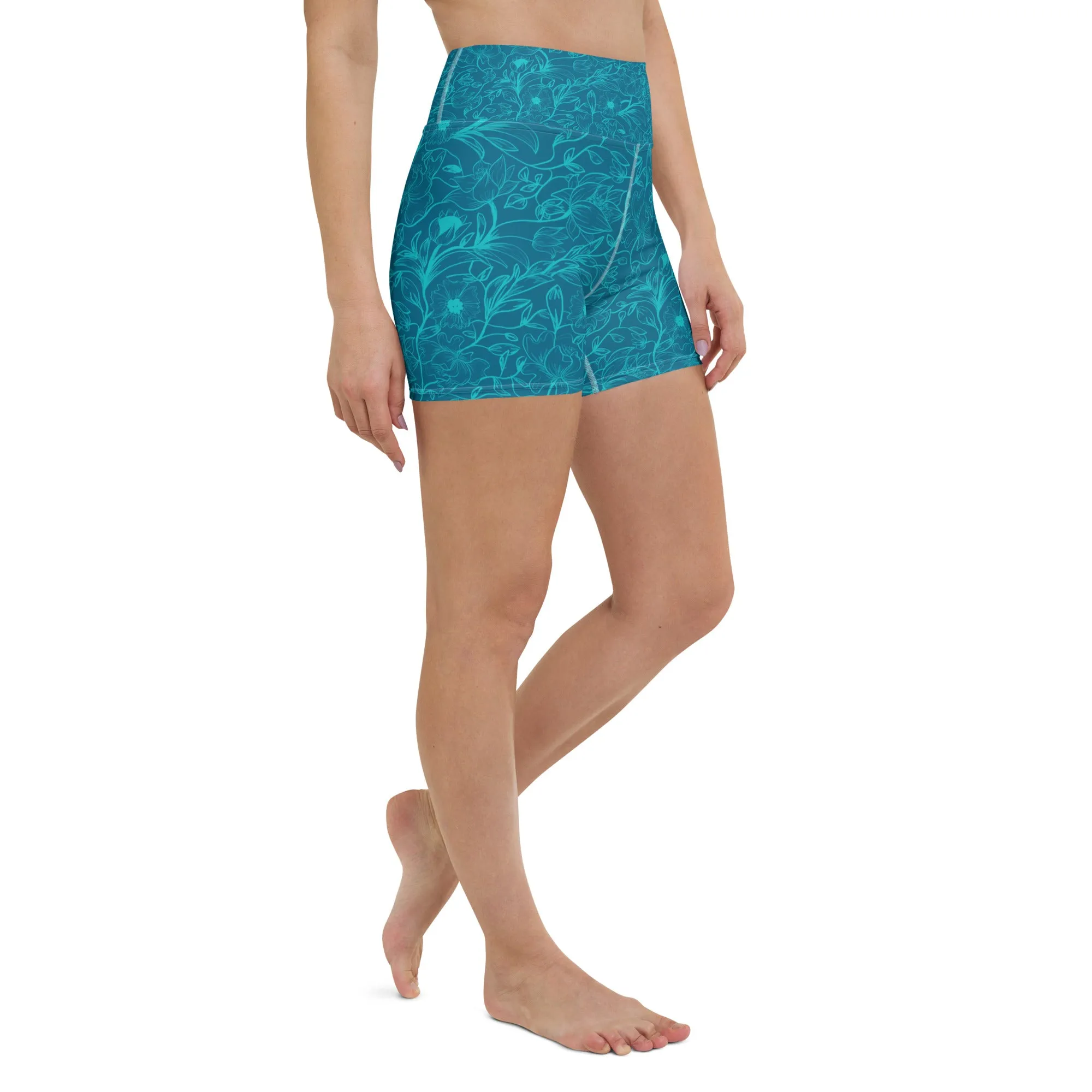 Blue Yoga Shorts. Miami collection