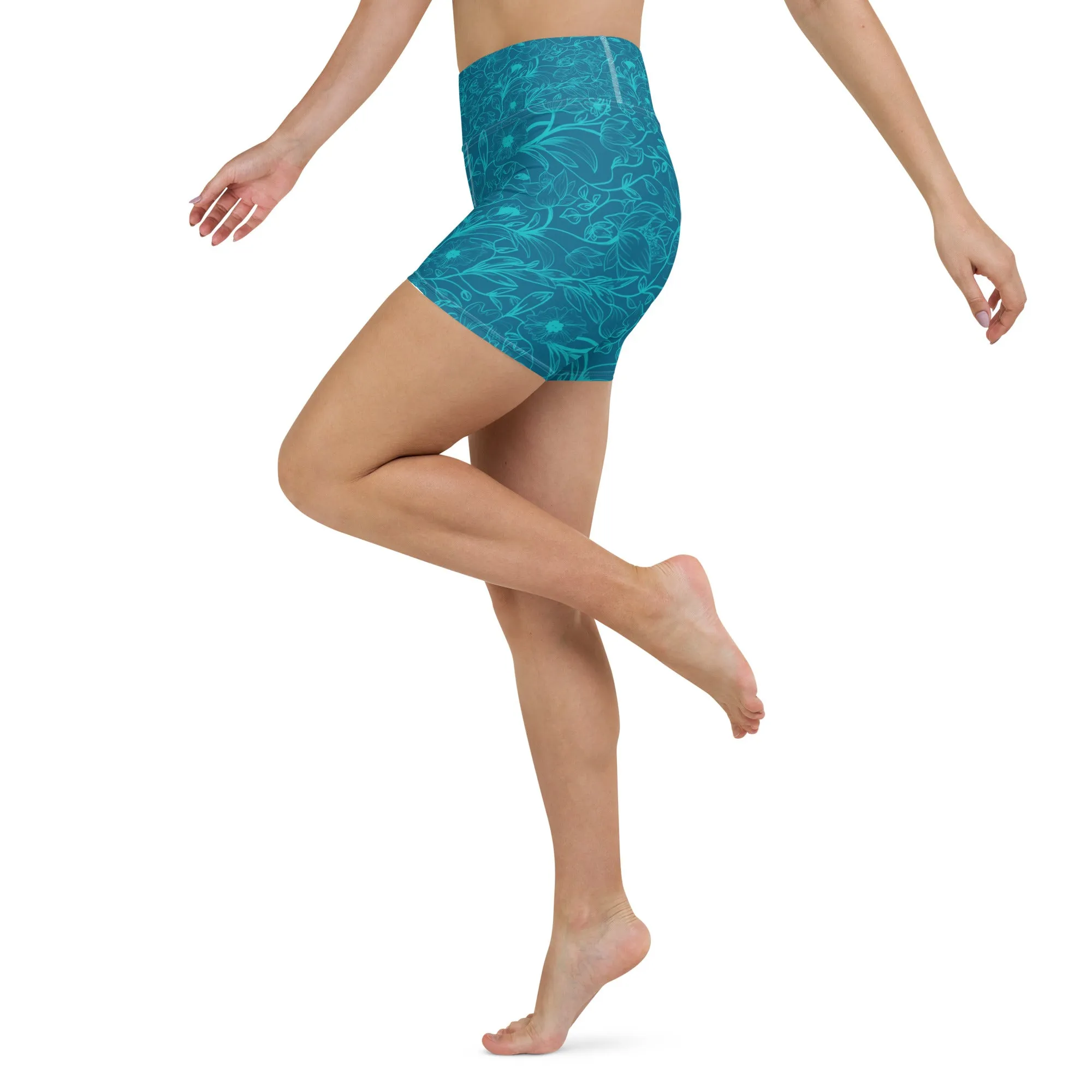Blue Yoga Shorts. Miami collection