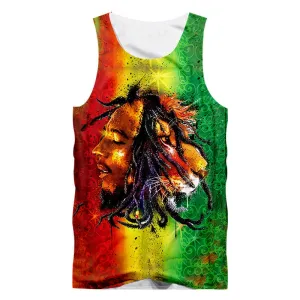 Bob Marley Lion Head 3D Unisex Tank Top
