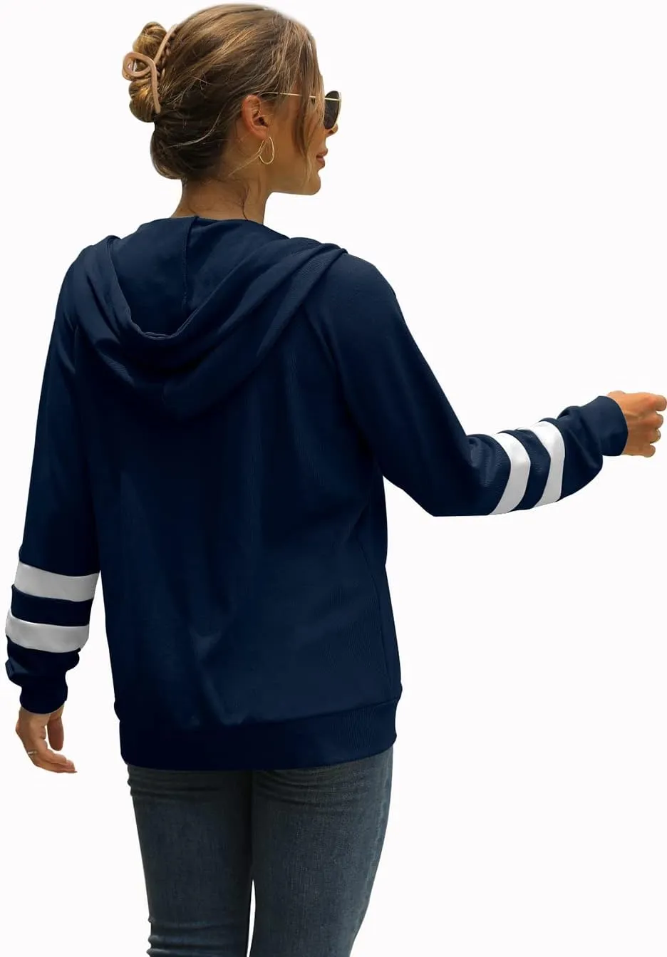 Bofell Womens Active Long Sleeve Zip Up Hoodies with Pocket Hooded Sweatshirts Jackets